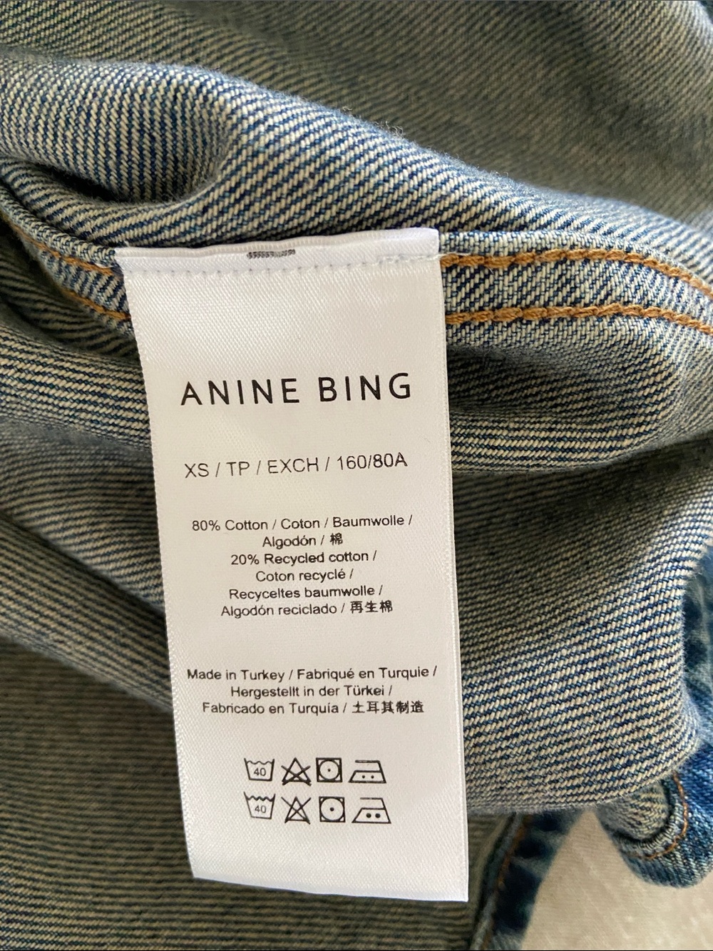 Anine Bing Paxton Denim Shirt Jacket - Picture 3 of 4